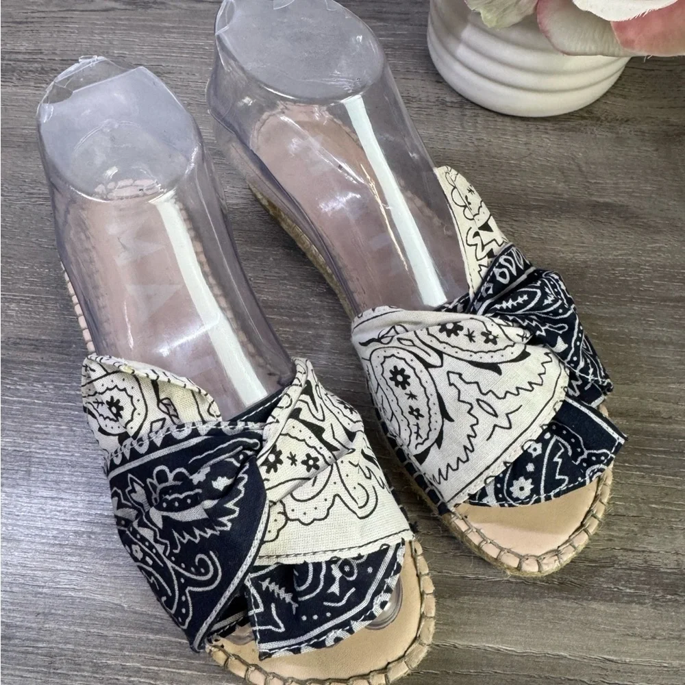 Manebi Espadrille Slides Womens size EU37/US6.5-7 $159 Anthropologie